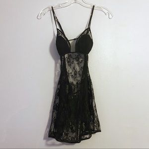 Victoria’s Secret Very Sexy Black Lace Strappy Top